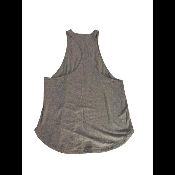 Gray Adidas Red White Blue Logo Tank Top M - Picture 2 of 3